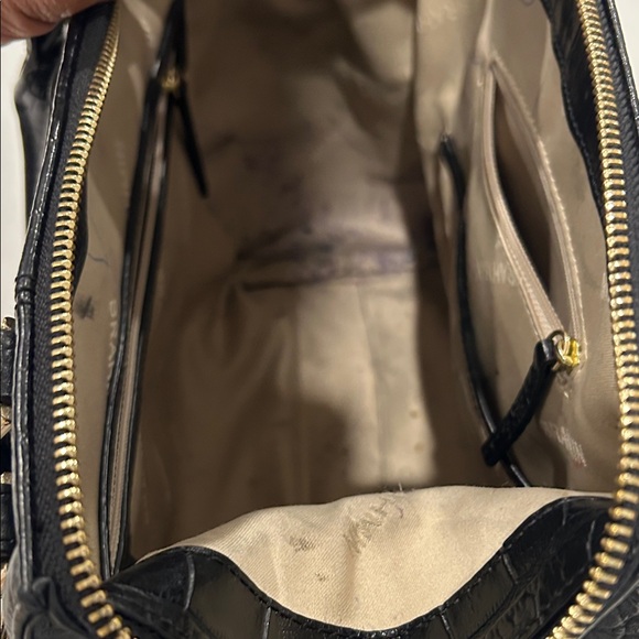 Brahmin Black and Gold Quilted Satchel - Picture 5 of 11